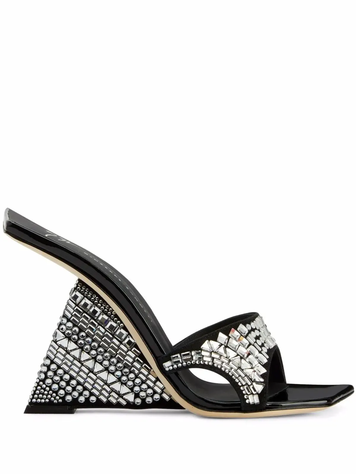 Giuseppe Zanotti アキラ シャイン ウェッジサンダル - 画像1