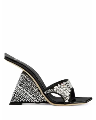 Giuseppe Zanotti アキラ シャイン ウェッジサンダル - サムネイル1