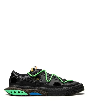 Nike X Off-White ブレザー ロー ブラック/エレクトログリーン スニーカー - サムネイル1