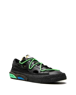 Nike X Off-White ブレザー ロー ブラック/エレクトログリーン スニーカー - サムネイル2