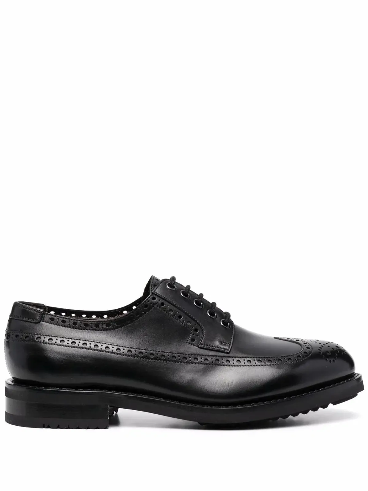 Ferragamo Marcus perforated derby shoes - 画像1