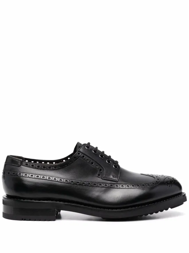 FERRAGAMO Ferragamo Marcus perforated derby shoesの商品画像