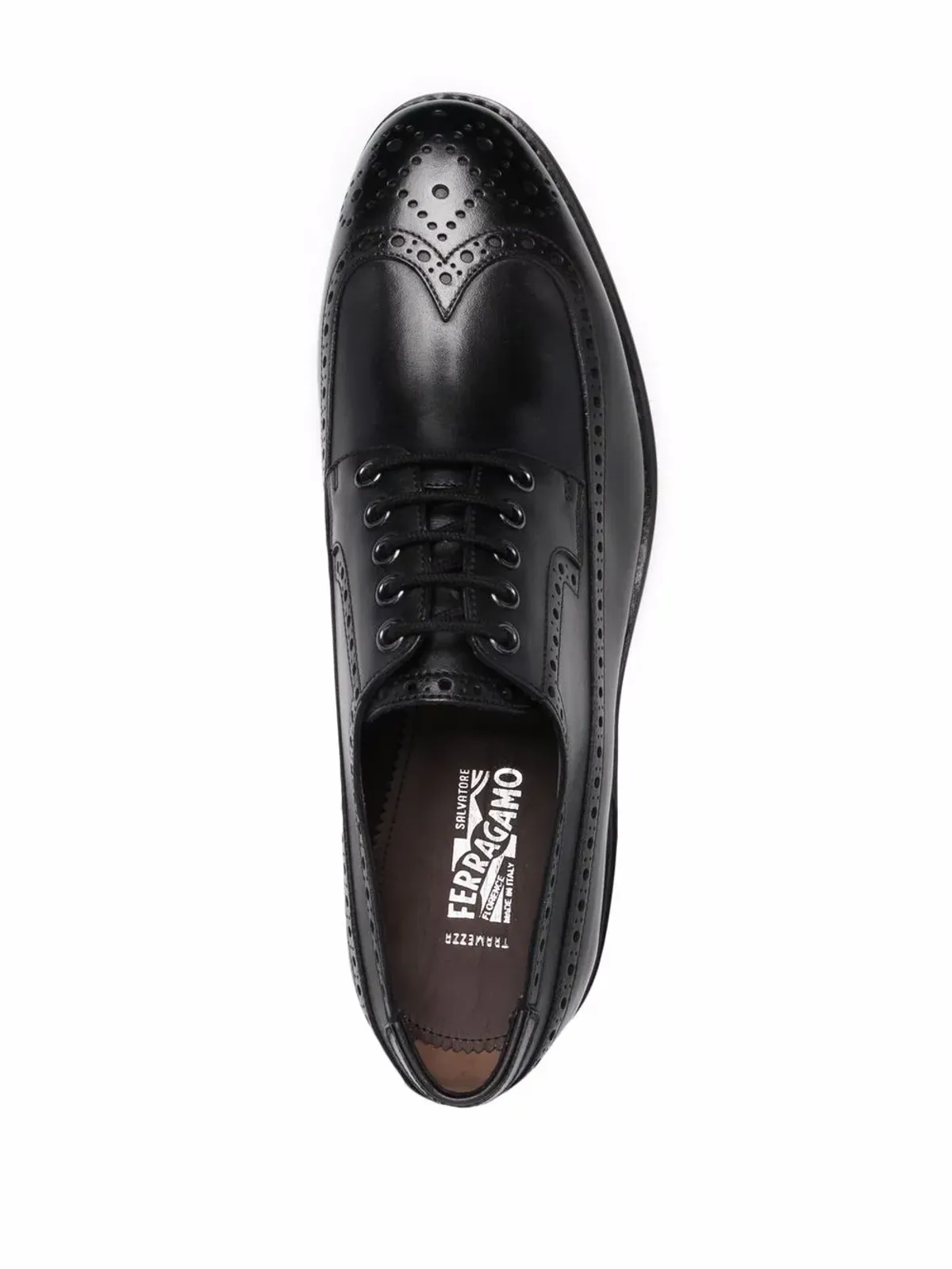 Ferragamo Marcus perforated derby shoes - 画像4