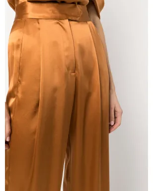 Michelle Mason ワイドレッグシルクサテンパンツ - サムネイル5