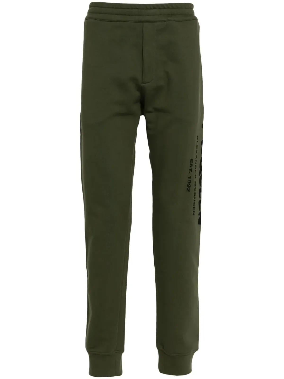 Alexander McQueen logo-print track pants - Green - 画像1