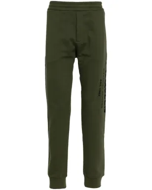 Alexander McQueen logo-print track pants - Green - サムネイル1
