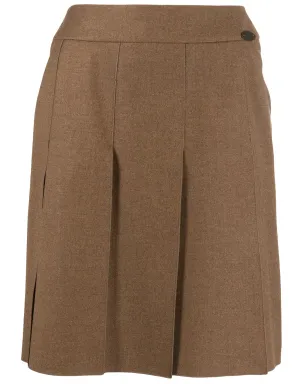 CHANEL Pre-Owned 1999 high-waisted pleated miniskirt - Brown - サムネイル1