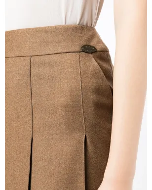 CHANEL Pre-Owned 1999 high-waisted pleated miniskirt - Brown - サムネイル5