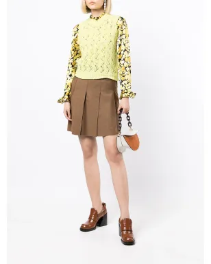 CHANEL Pre-Owned 1999 high-waisted pleated miniskirt - Brown - サムネイル2