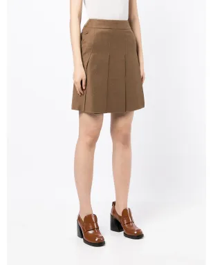 CHANEL Pre-Owned 1999 high-waisted pleated miniskirt - Brown - サムネイル3