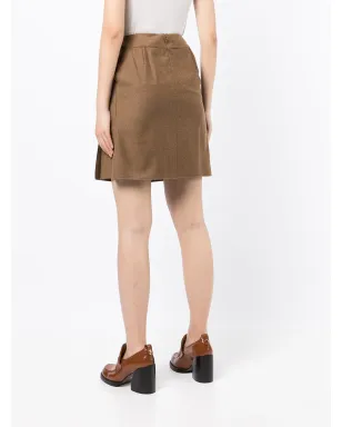 CHANEL Pre-Owned 1999 high-waisted pleated miniskirt - Brown - サムネイル4
