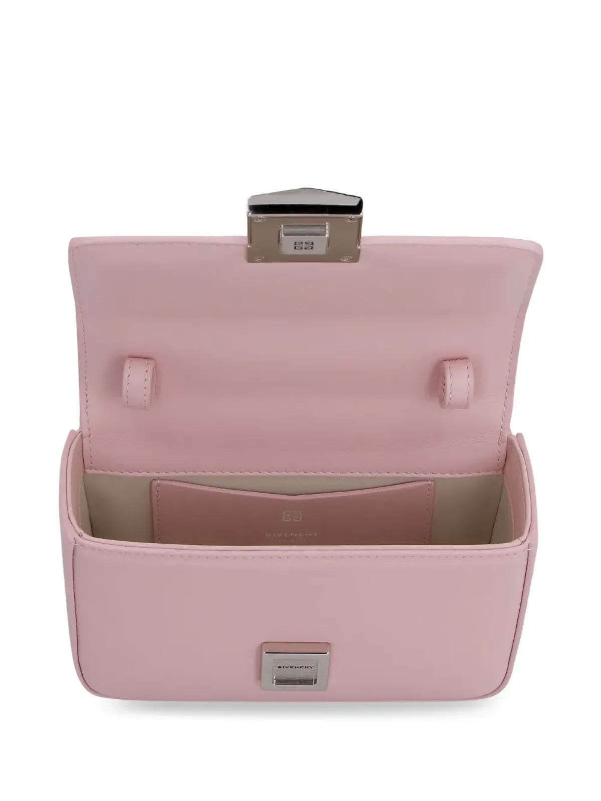 Givenchy ロゴプレート付きレザーサッチェルバッグ - ピンク - 画像4