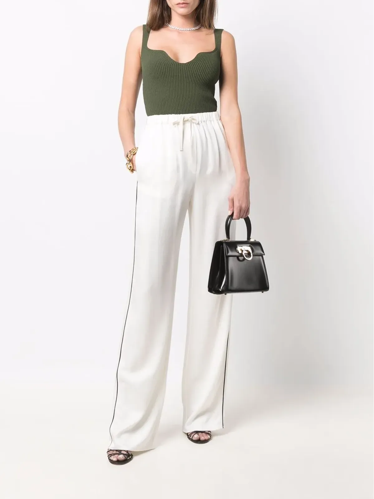 Ferragamo Gancini レザー トートバッグ - 画像2