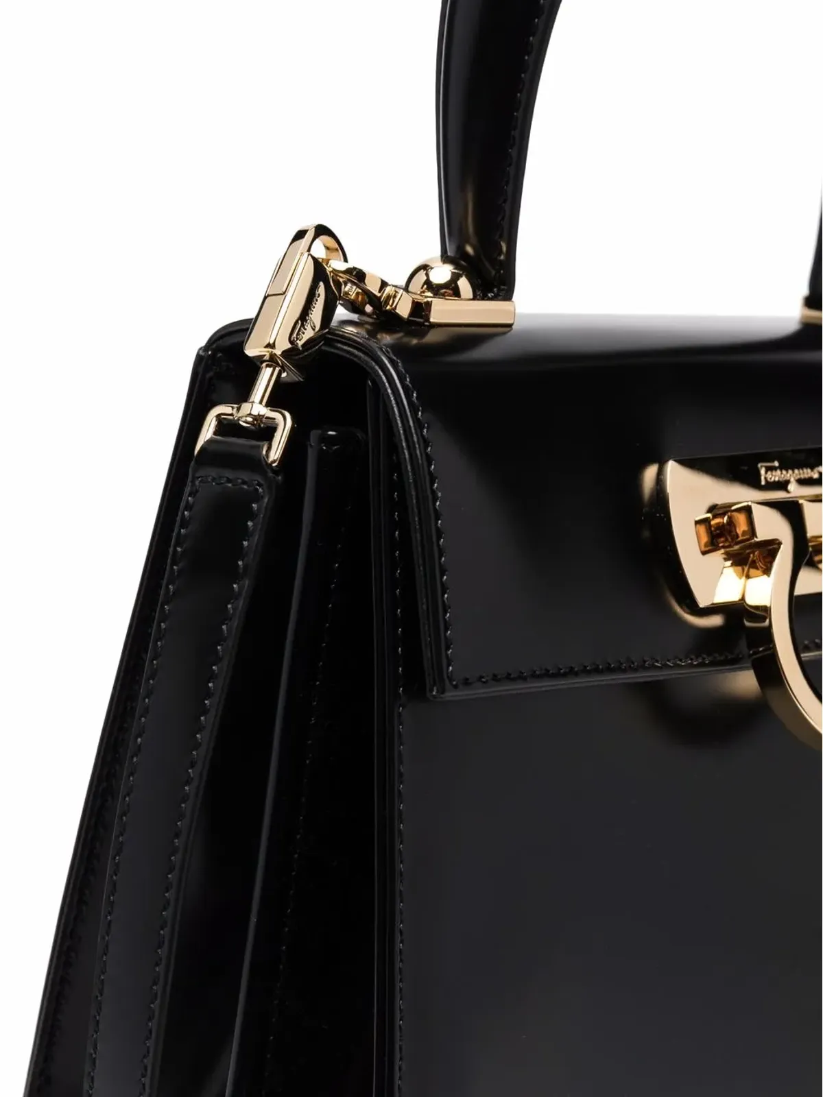 Ferragamo Gancini レザー トートバッグ - 画像4
