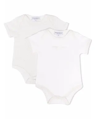 Emporio Armani Kids ロゴプリント コットン セット2枚組 ボディスーツ - サムネイル1