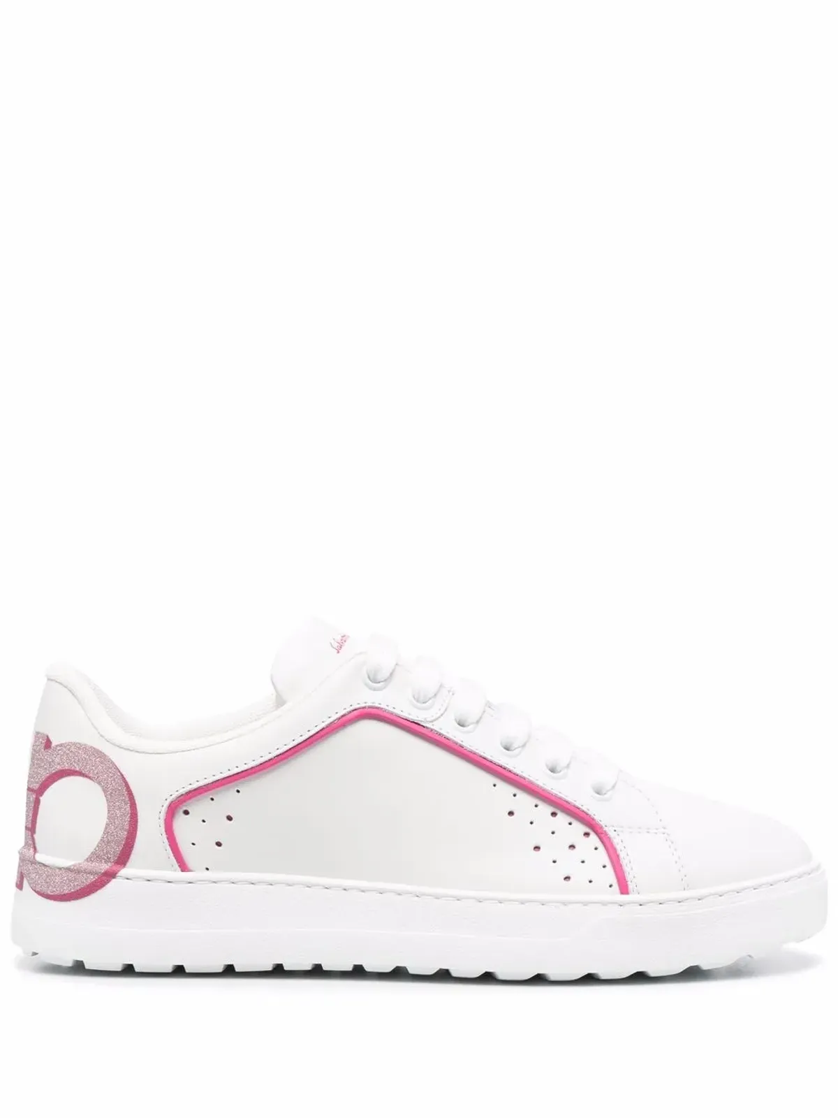 Ferragamo Manhattan Gancini-print sneakers - White - 画像1