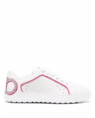 Ferragamo Manhattan Gancini-print sneakers - White - サムネイル1