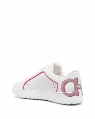 Ferragamo Manhattan Gancini-print sneakers - White - サムネイル3