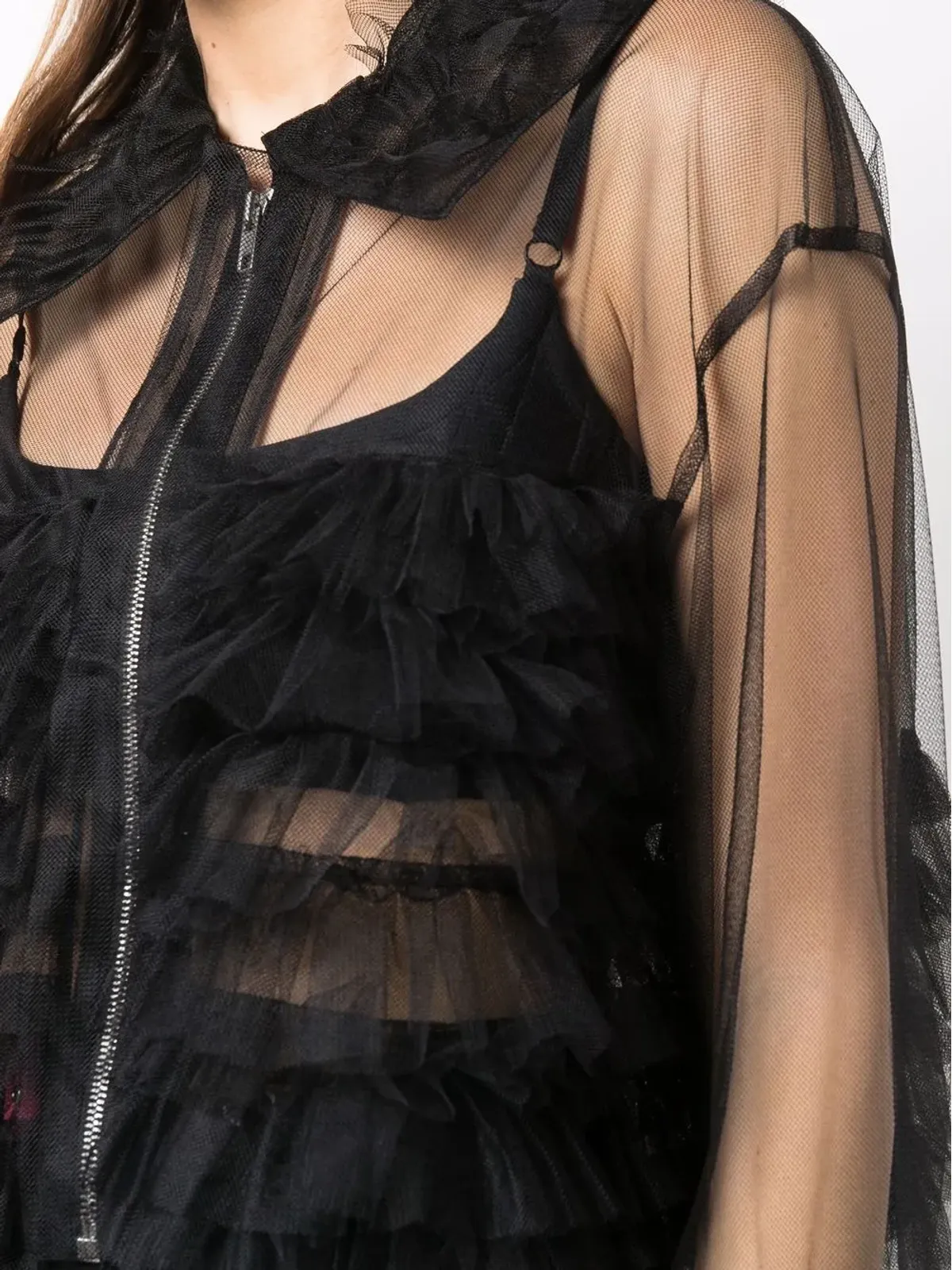 Maison Margiela シアー チュール ボンバー ジャケット - ブラック - 画像5