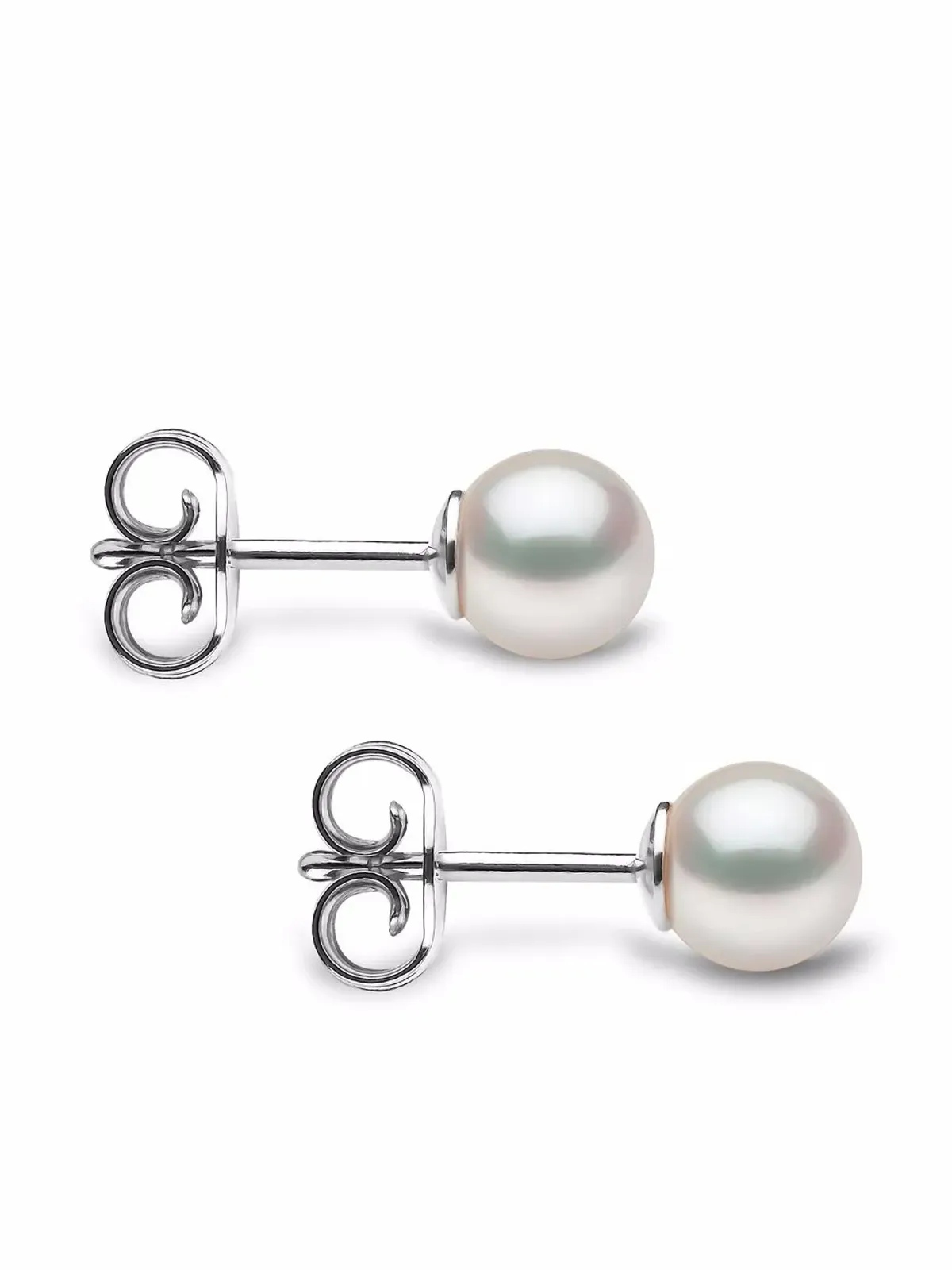 Yoko London 18ktホワイトゴールド アコヤ真珠スタッドピアス - シルバー - 画像3