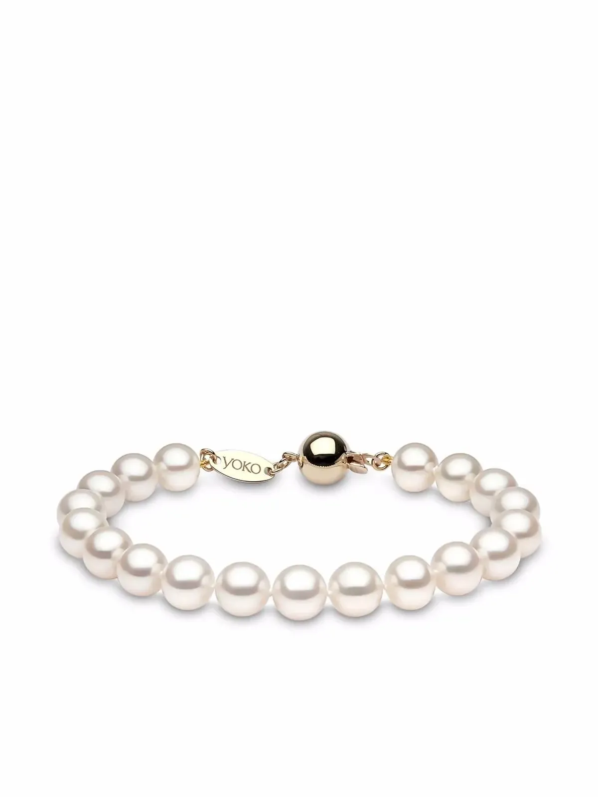 Yoko London 18kt イエローゴールド クラシック 8mm 淡水パール ブレスレット - 画像1