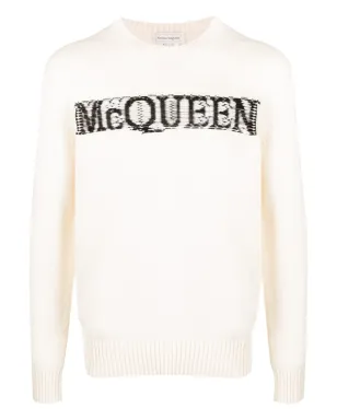 Alexander McQueen インターシャニット ロゴセーター - サムネイル1