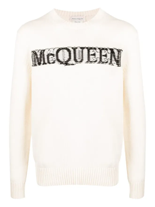 Alexander McQueen Alexander McQueen インターシャニット ロゴセーターの商品画像