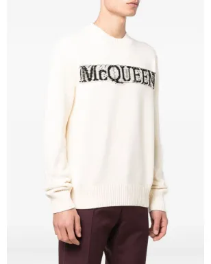 Alexander McQueen インターシャニット ロゴセーター - サムネイル3