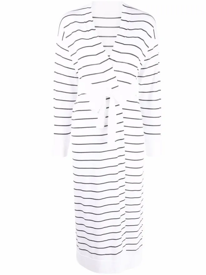 Fabiana Filippi Fabiana Filippi 長袖ストライプ柄コットンカーディガンの商品画像
