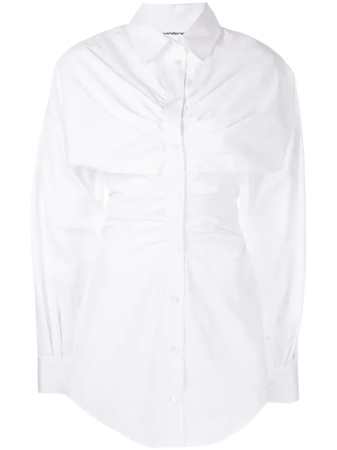 Alexander Wang Alexander Wang ギャザー入り 砂時計型シルエット シャツドレスの商品画像