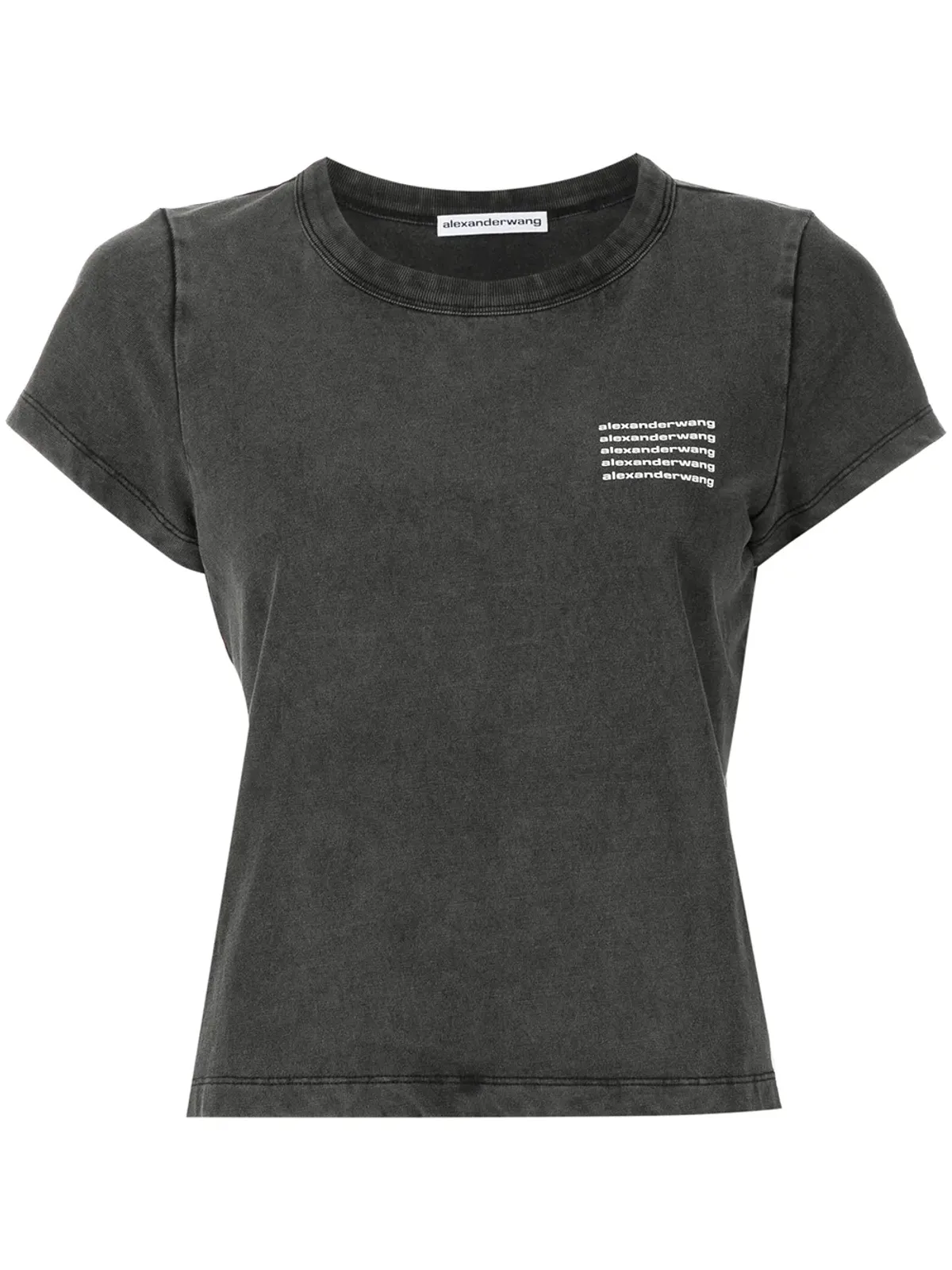 Alexander Wang アシッドウォッシュ ロゴTシャツ - 画像1