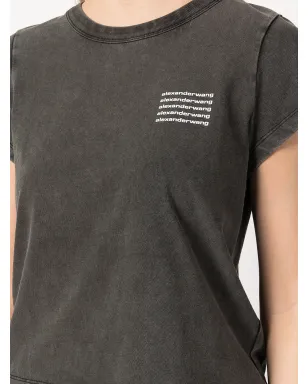 Alexander Wang アシッドウォッシュ ロゴTシャツ - サムネイル5