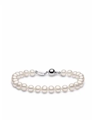 Yoko London 18Kホワイトゴールド クラシック 6mm 淡水パール ブレスレット - シルバー - サムネイル1