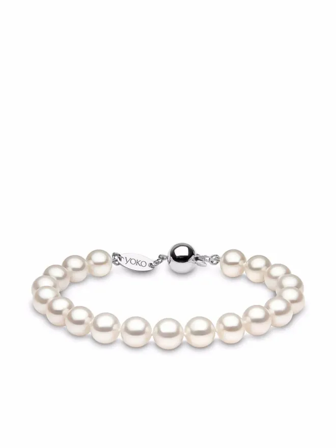 Yoko London Yoko London 18Kホワイトゴールド クラシック8mm淡水パール ブレスレットの商品画像