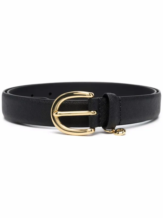 Lauren Ralph Lauren Lauren Ralph Lauren チャームディテール レザー ベルト - ブラックの商品画像