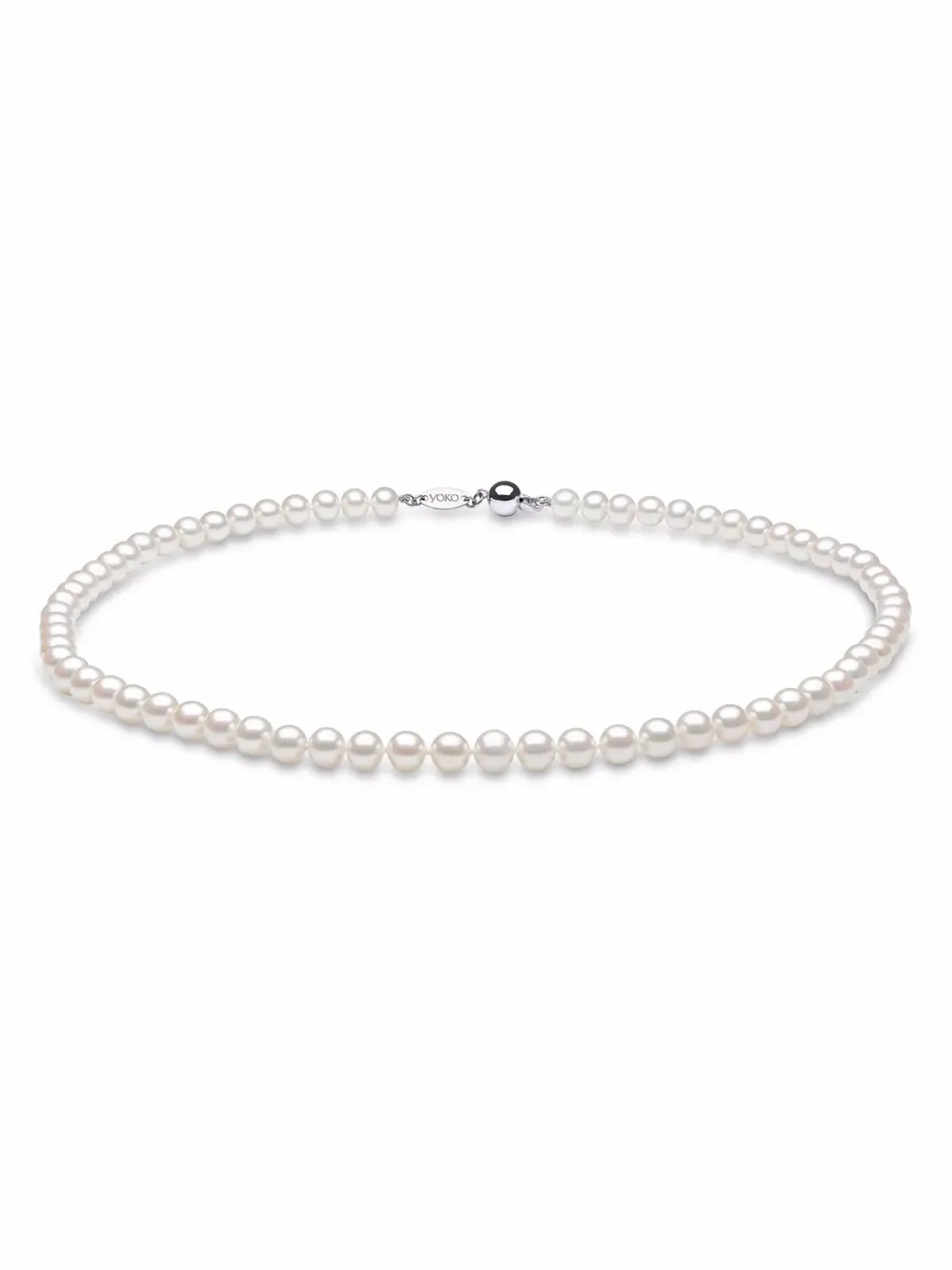 Yoko London 18Kホワイトゴールド クラシック 6mm 淡水真珠 ネックレス（シルバー） - 画像1