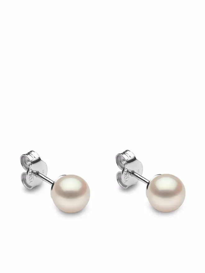 Yoko London Yoko London 18Kホワイトゴールド 6mm淡水パール スタッドピアスの商品画像