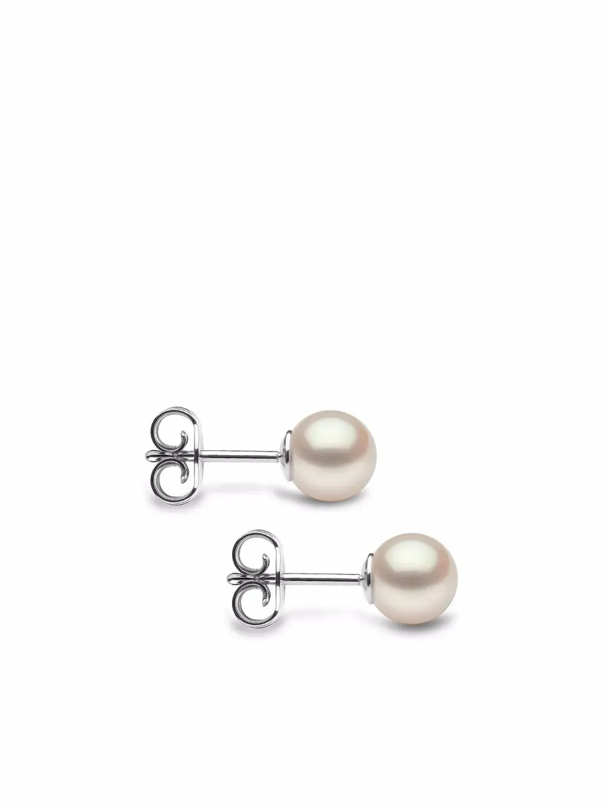 Yoko London 18Kホワイトゴールド 6mm淡水パール スタッドピアス - 画像3