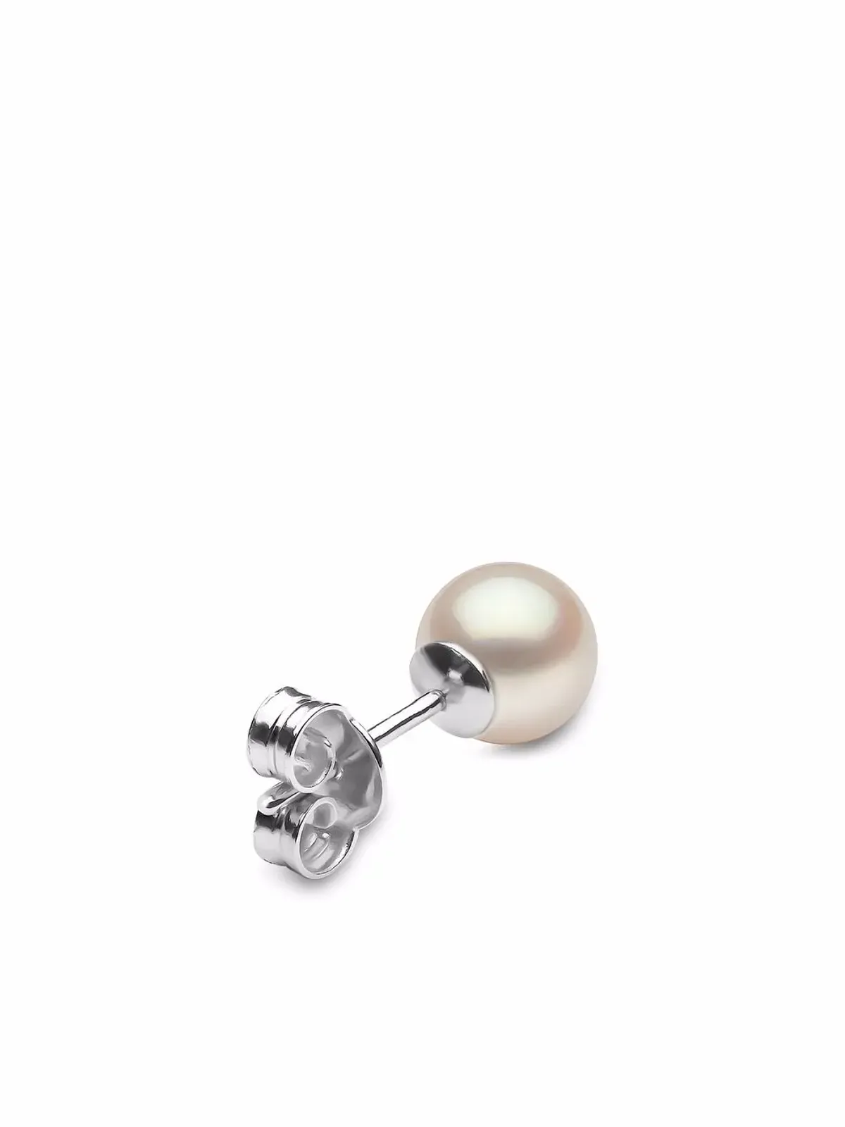 Yoko London 18Kホワイトゴールド 6mm淡水パール スタッドピアス - 画像4
