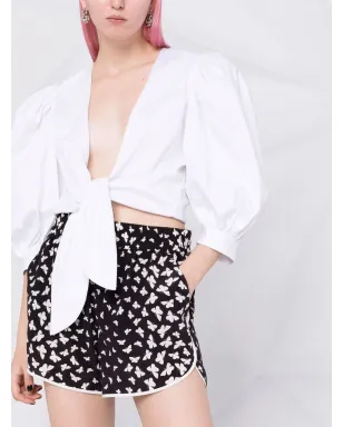 RED Valentino バタフライプリント シルクショーツ - サムネイル5