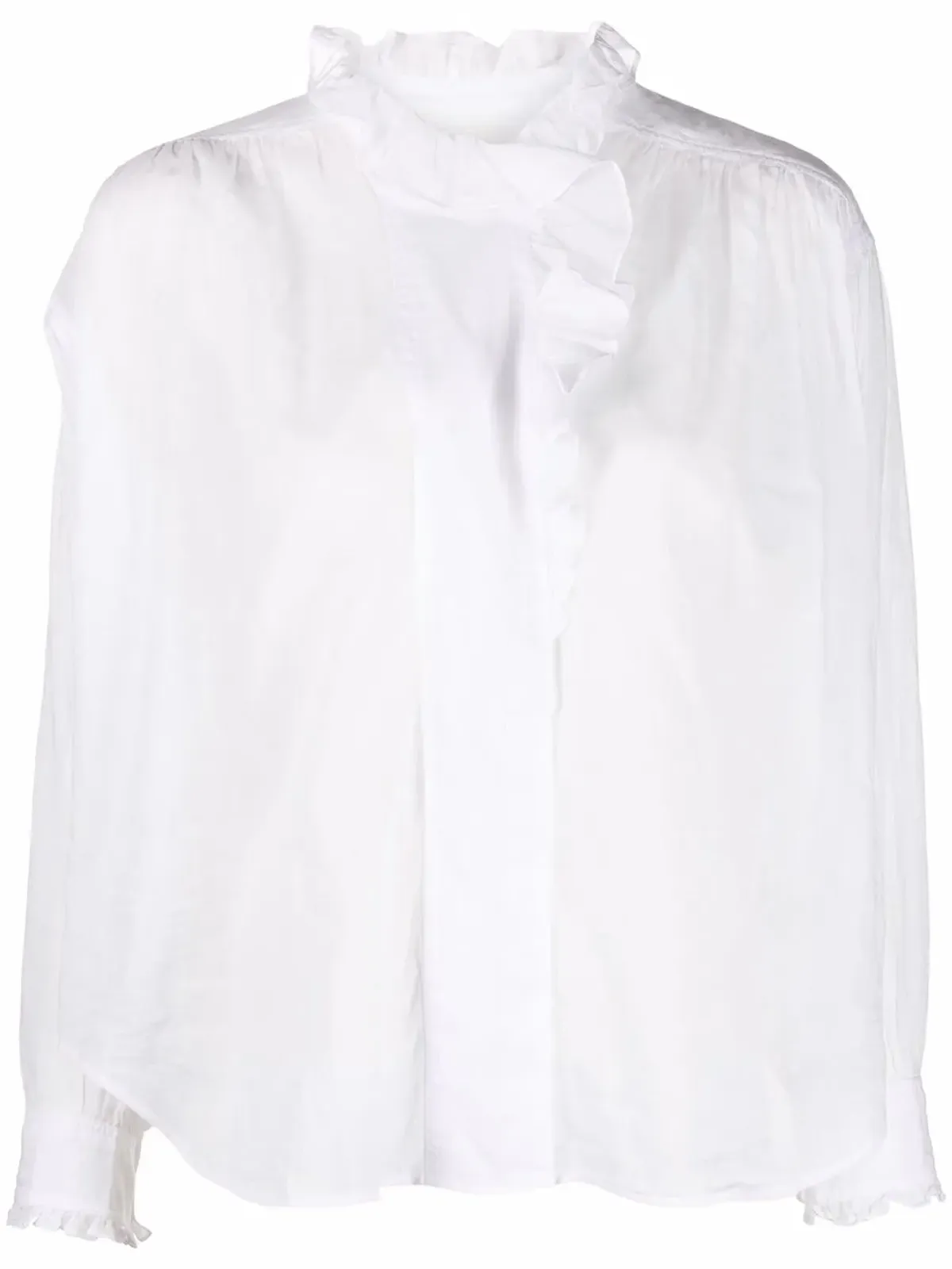 MARANT ÉTOILE フリル付きハイネックブラウス - 画像1