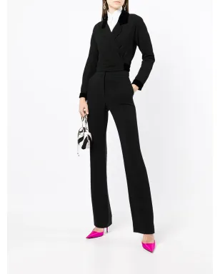 CHANEL Pre-Owned 1992 cropped wrap blazer - Black - サムネイル2