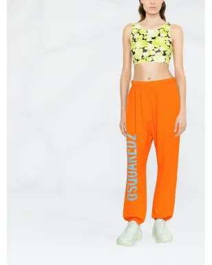 MSGM フローラルプリント クロップドベスト - グリーン - サムネイル2