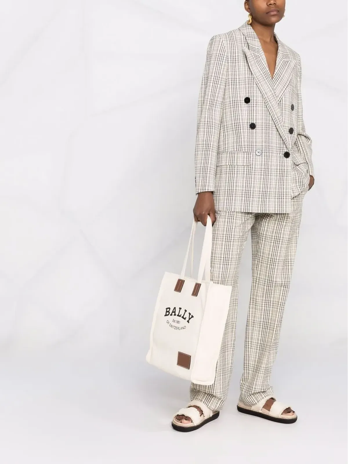 Bally Crystalia ロゴプリント トートバッグ - 画像2