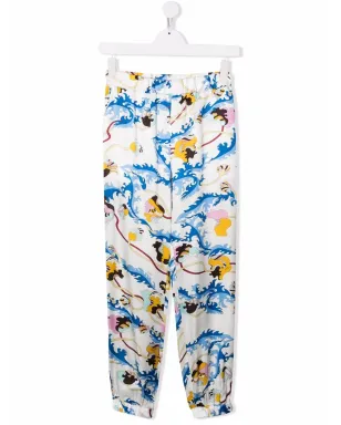 PUCCI Junior Ranuncoli-print wide-leg trousers - White - サムネイル1