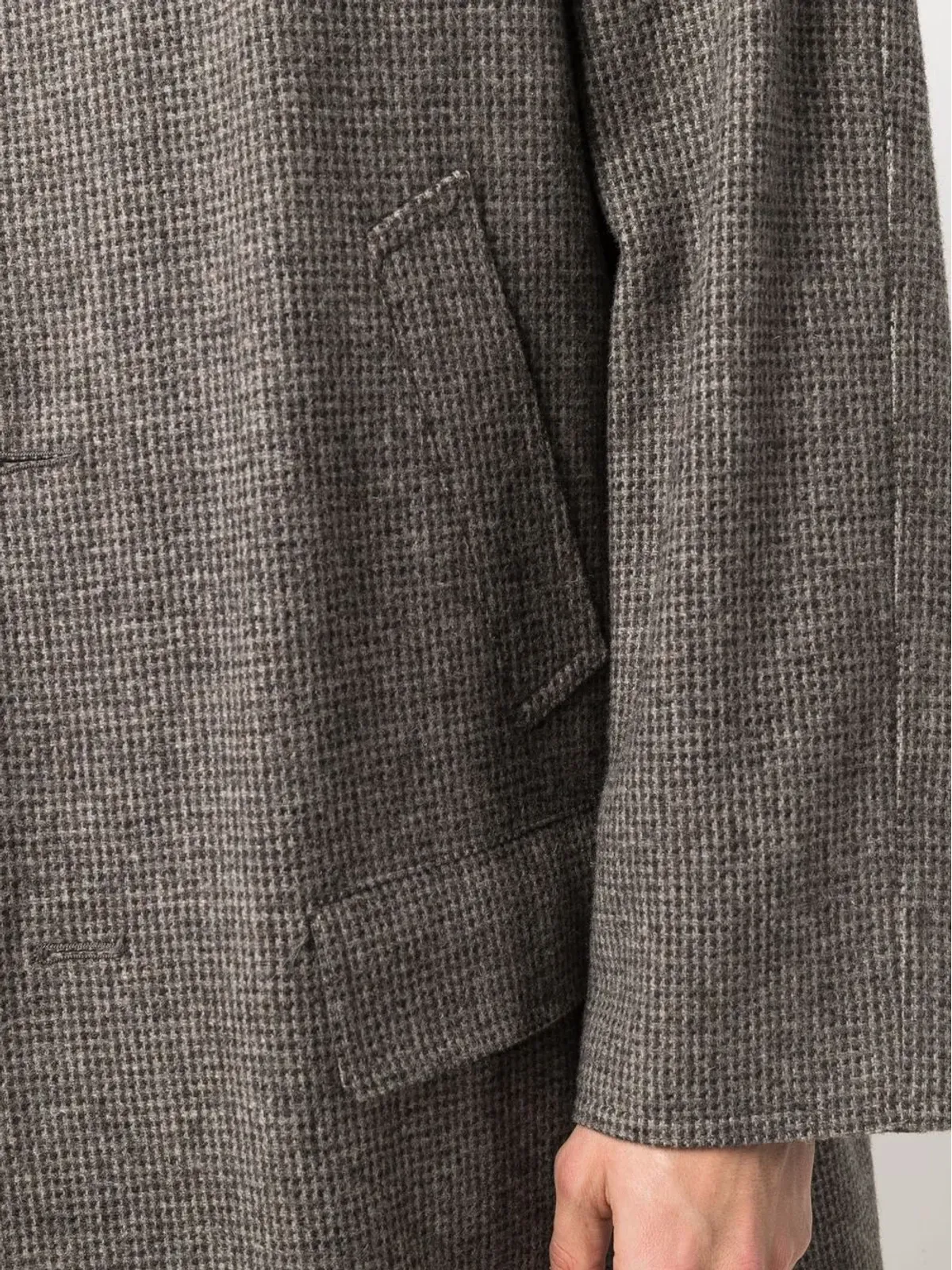 A.N.G.E.L.O. Vintage Cult 1990s mélange-effect single-breasted coat - Grey - 画像5