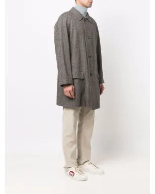 A.N.G.E.L.O. Vintage Cult 1990s mélange-effect single-breasted coat - Grey - サムネイル3