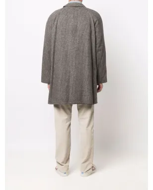 A.N.G.E.L.O. Vintage Cult 1990s mélange-effect single-breasted coat - Grey - サムネイル4