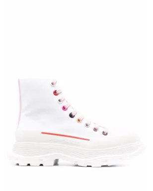 Alexander McQueen トレッドスリック アンクル丈レースアップスニーカー ホワイト - サムネイル1