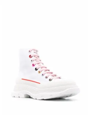 Alexander McQueen トレッドスリック アンクル丈レースアップスニーカー ホワイト - サムネイル2